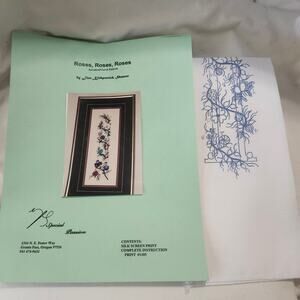 Roses Roses Roses Embroidery Silk Screen Print Instructions B10